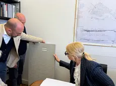 L’assessore ai lavori pubblici Francesca Zaccariotto insieme ai tecnici