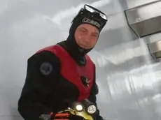 Francesco Boaria, sub speleologo dei vigili del fuoco di Vicenza