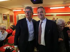 Andrea Martella, candidato sindaco del centrosinistra, e Simone Venturini, del centrodestra