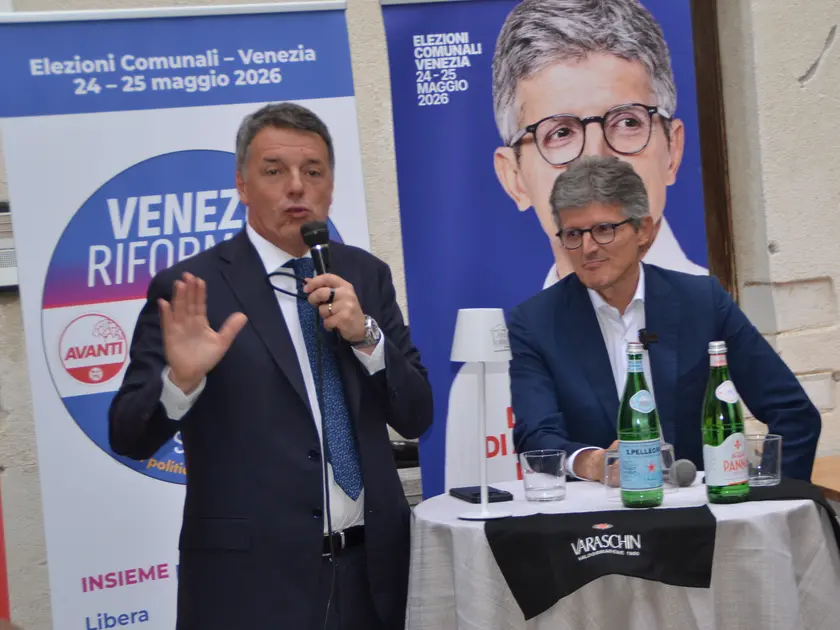 Mattero Renzi con Martella a Mestre (foto Pòrcile)