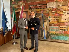Il questore Marco Odorisio con l’assistente capo coordinatore della polizia di Stato Geremia Manuel Domingo