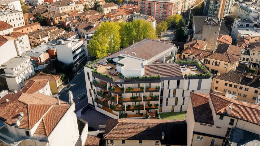 Il rendering del nuovo complesso di pregio di via San Rocco a Mestre