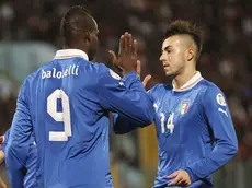 Stephan El Shaarawy esulta dopo un gol in azzurro