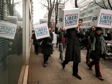 Una manifestazione dell'associazione Luca Coscioni