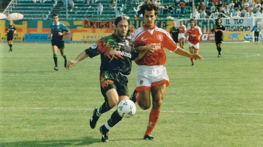 Stefan Schwoch con la maglia del Venezia durante Venezia-Perugia, settembre 1997