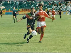 Stefan Schwoch con la maglia del Venezia durante Venezia-Perugia, settembre 1997