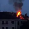 L'incendio in un'abitazione di Castello