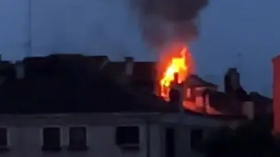 L'incendio in un'abitazione di Castello