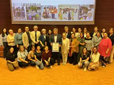 La cerimonia di consegna della pergamena a Mestre al Padiglione Rama