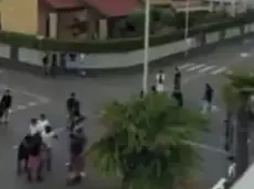 Alcuni dei ragazzi che hanno partecipato alla rissa nel weekend