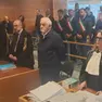 Il sindaco di Preone, Andrea Martinis, durante un'udienza al tribunale di Udine