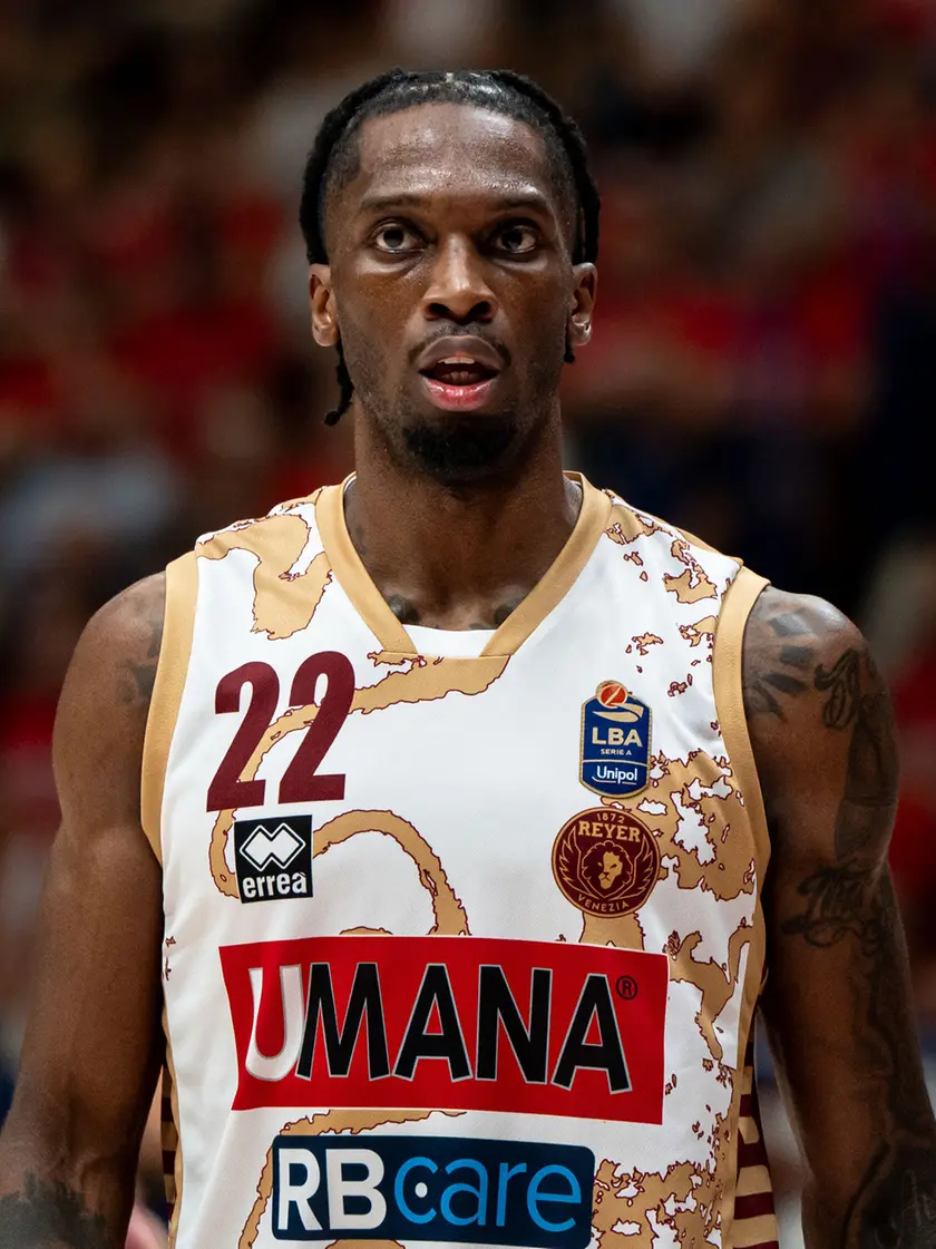 Jordan Parks, uno dei protagonisti della gara 1 tra Reyer e Olimpia Milano (foto Editoriale Report)