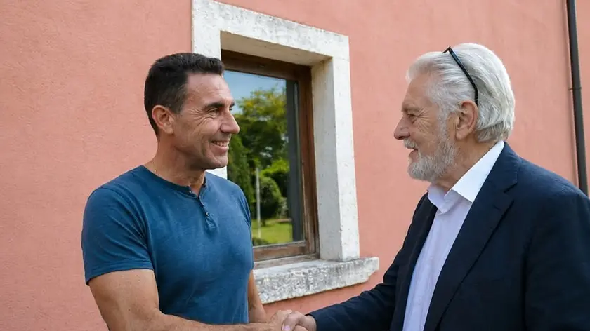 Roberto Vannacci con Bruno Zanette che coordina il suo partito nel Coneglianese