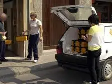 Una consegna di pasti a domicilio