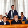 Il sindaco Venturini alla presentazione della giunta (foto Interpress)
