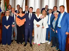La squadra di giunta di Simone Venturini (foto Interpress)