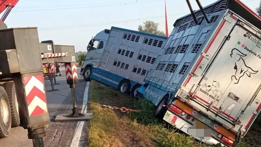 L'incidente avvenuto a Cavarzere in direzione San Pietro
