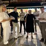 Il sindaco con assessori e consiglieri durante il sopralluogo in centro storico
