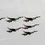 La pattuglia acrobatica dei Thunderbirds alla passata celebrazione del 4 luglio ad Aviano
