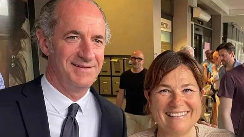 Francesca Scatto insieme a Luca Zaia