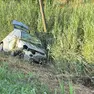 L'auto fuori strada