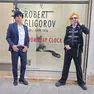 Morgan davanti alla mostra a Venezia