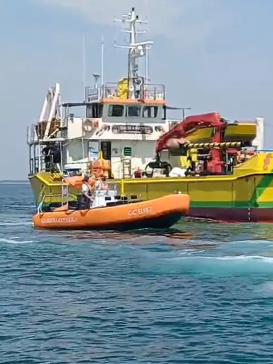 Le operazioni di recupero al largo di Cavallino Treporti