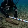 L'ordigno bellico rinvenuto sul fondale