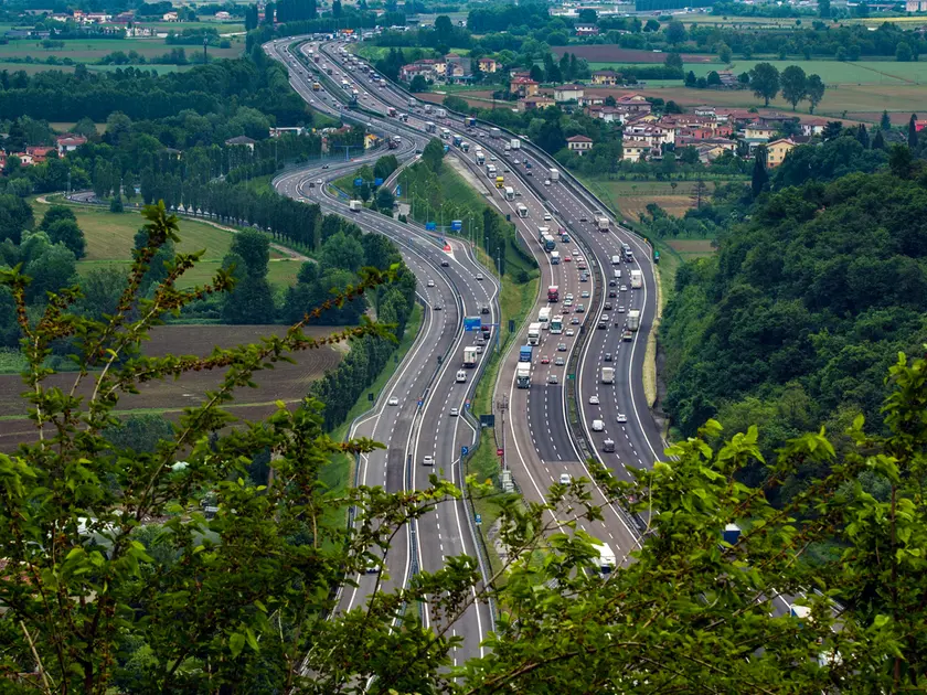 Un tratto di A4 tra Brescia e Padova