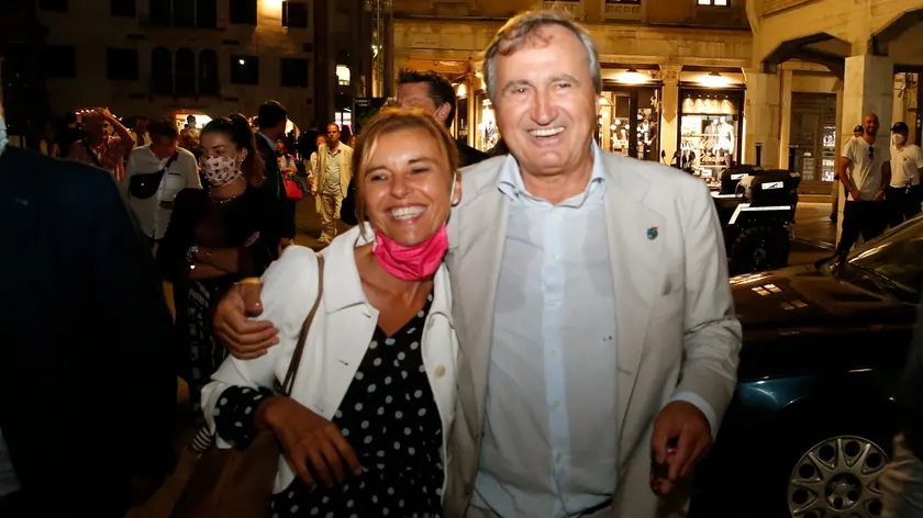 L'ex sindaco di Venezia Luigi Brugnaro con la moglie Stefania Moretti