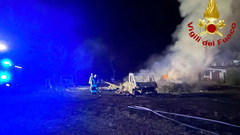 I camper a fuoco a Isola Verde