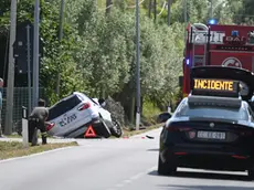 Il luogo dello schianto a Cordovado. Foto Brisotto/Petrussi