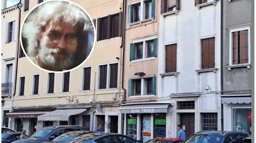 Nel riquadro Luciano Naccari e la palazzina in cui abitava