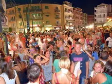 Il centro di Sottomarina durante una edizione della Notte Bianca