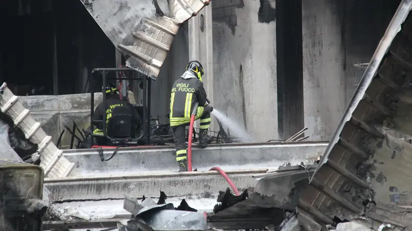 L'intervento dei vigili del fuoco (foto Valentino Bortoluzzi)