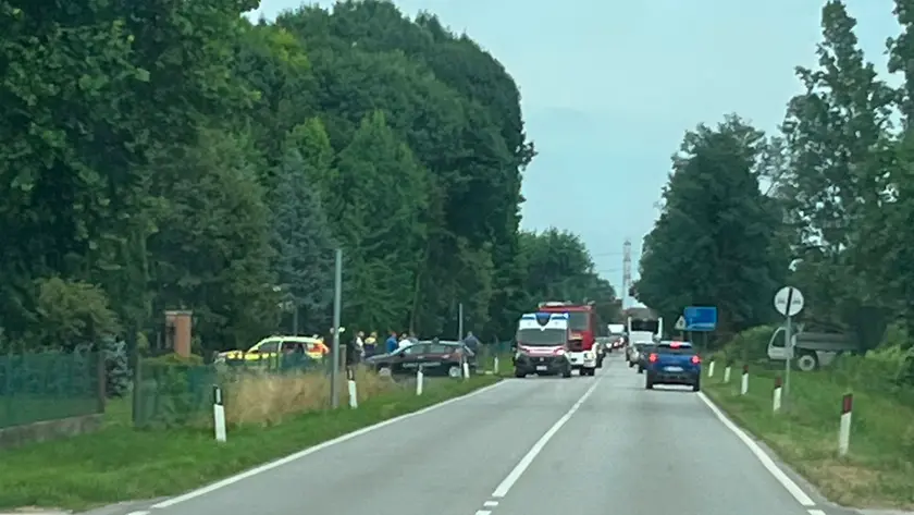 La scena dell'incidente costato la vita a un quarantanovenne di Peseggia