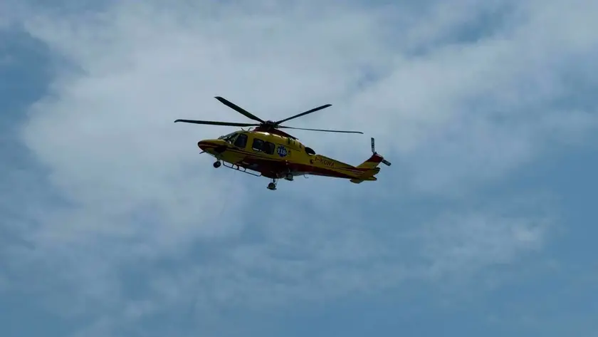 L'elisoccorso intervenuto a Bibione