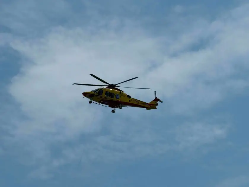 L'elisoccorso intervenuto a Bibione