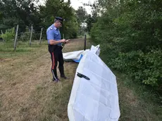 Un carabiniere sul luogo dell'incidente