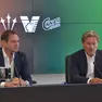 Filippo Antonelli e Giovanni Stroppa, direttore sportivo e allenatore del Venezia, alla prima conferenza stampa della stagione prima del ritiro (foto Pòrcile)
