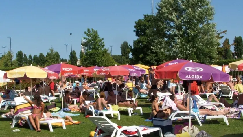 Il giardino della piscina comunale di Dolo