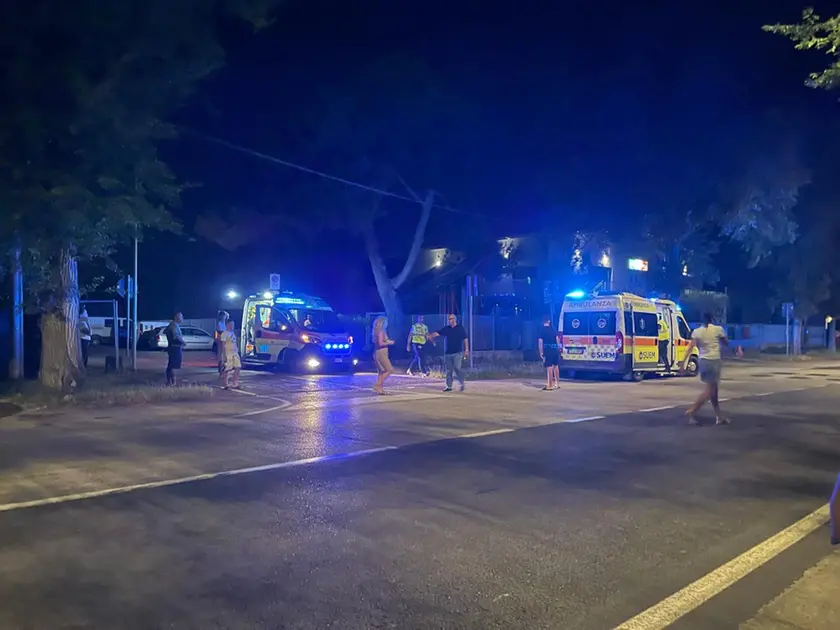 L’incidente al Lido nel quale sono rimasti coinvolti due minorenni (foto Nicolò Rizzo)