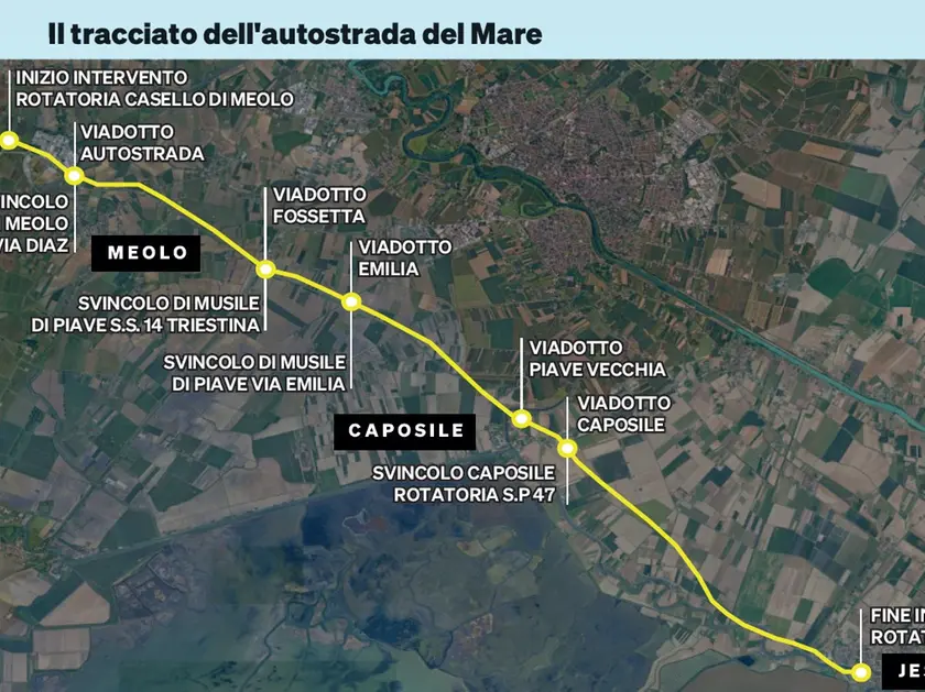 Il tracciato dell'autostrada del mare