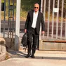 Giovanni Seno all'ingresso in aula bunker a Mestre (foto Lorenzo Pòrcile)