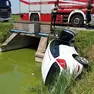 L'auto fuori strada a Caorle