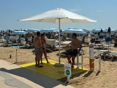 Un'area fumatori della spiaggia di Jesolo