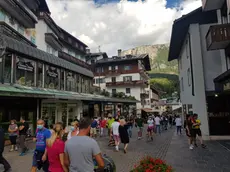 Il centro di Cortina, teatro della storia