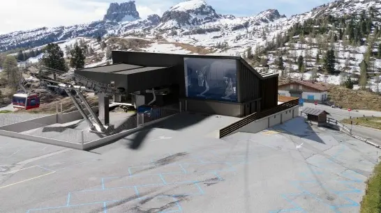 Un rendering del progetto della nuova funivia