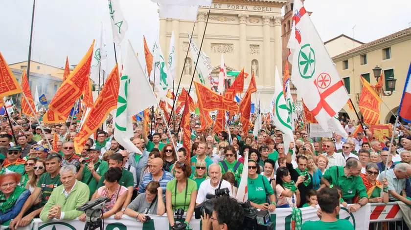 Un comizio della Lega