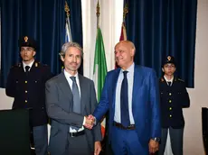 Gianni Canella, ad di Gruppo Alì spa, con il questore Antonio Sbordone
